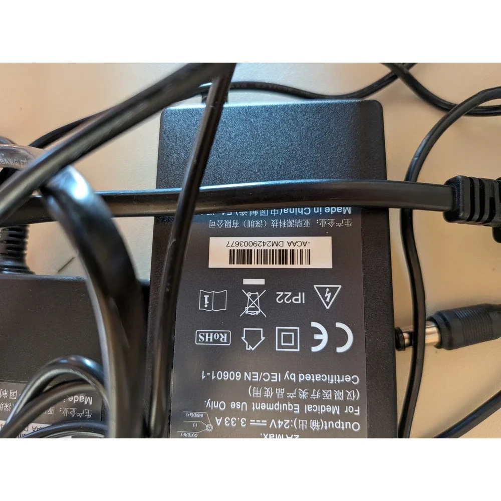 Lot of 2 APD DA-80A24 AC Adapter 24V 3.33A Medical Power Supply 80W Black